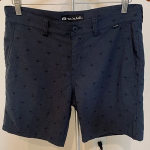 {EUC} Travis Mathew Palm Print Shorts Gray Size 32